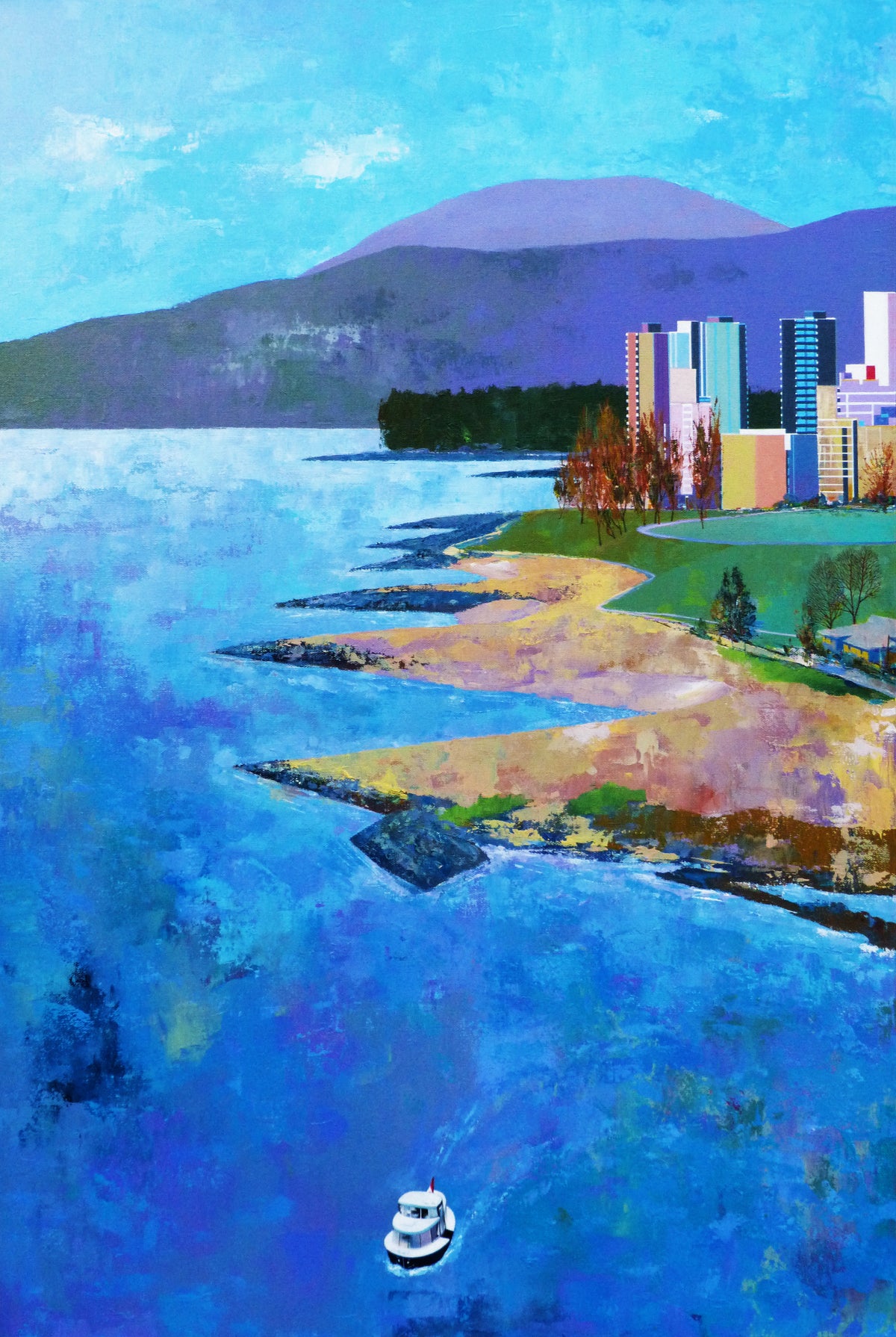 Sunset Beach with Water Taxi by Marcus Wild, 2022